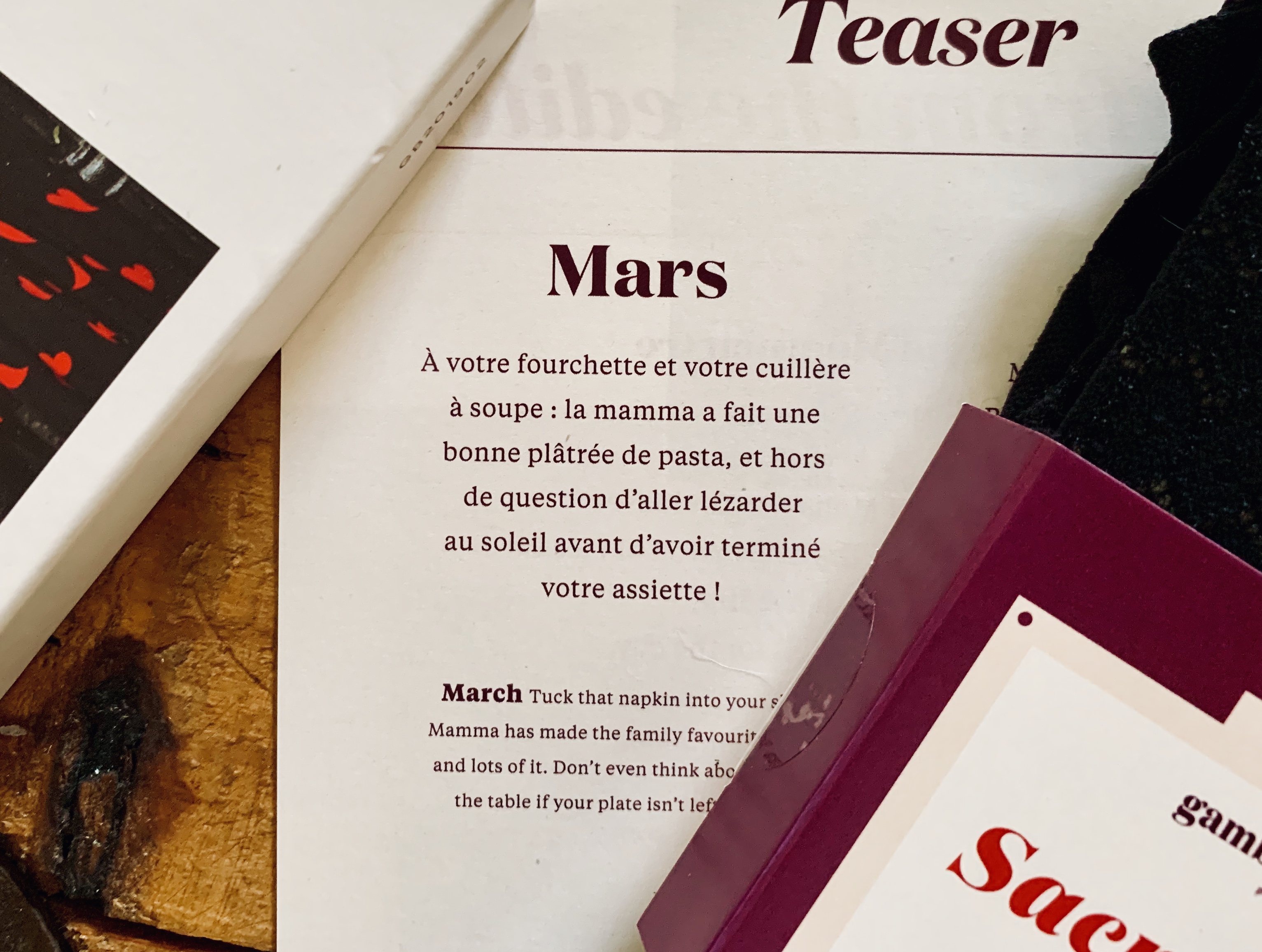 Gambettes Box de Mars 2019