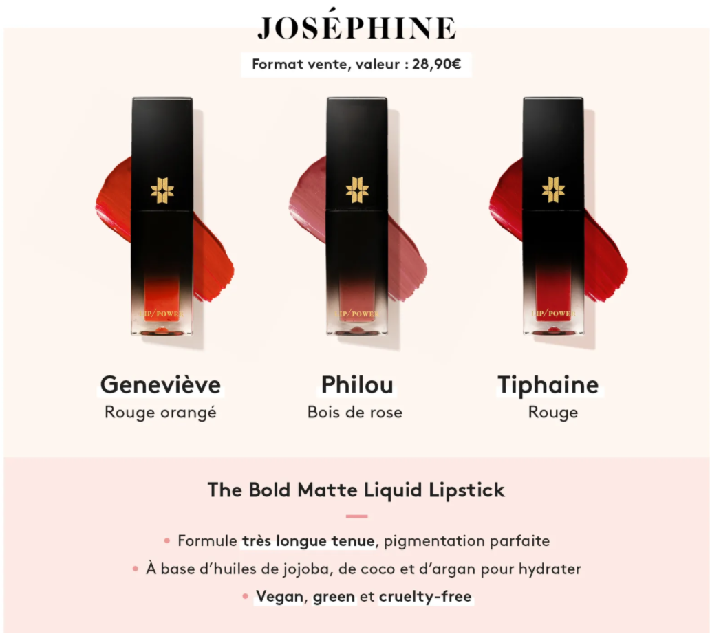 Encre à levres Josephine - Birchbox Mai 2020